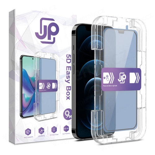 Tvrzené sklo (Tempered Glass) JP Easy Box pro Apple iPhone 12 Pro Max - 2,5D - rámeček pro nalepení