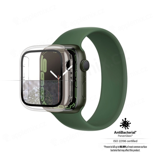 Tvrzené sklo + rámeček PANZERGLASS pro Apple Watch 41mm Series 7 - průhledný