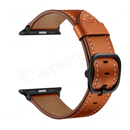 Řemínek pro Apple Watch Ultra 49mm / 45mm / 44mm / 42mm - kožený - hnědý