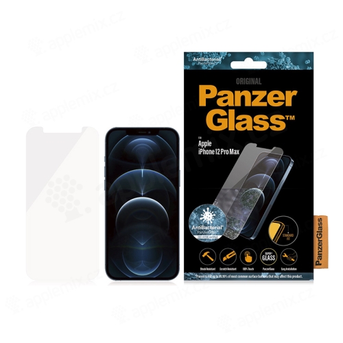 Tvrzené sklo (Tempered Glass) PANZERGLASS pro Apple iPhone 12 Pro Max - čiré - antibakteriální - 0,4mm