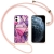 Kryt pre Apple iPhone 12 / 12 Pro - s pútkom - mramor / geometrické tvary - gumový - fialový