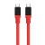 Synchronizačný a nabíjací kábel TACTICAL Fat Man - USB-C / USB-C - silný - silikónový - 1 m - červený