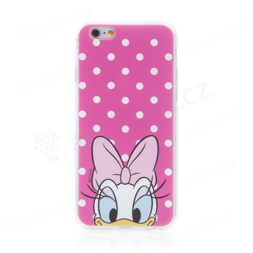 Kryt Disney pro Apple iPhone 6 / 6S - Daisy - gumový - ružový - puntíky