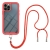 Kryt pro Apple iPhone 13 Pro - odolný - šňůrka - plastový / gumový - červený