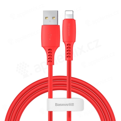 Synchronizačný a nabíjací kábel BASEUS - Lightning pre zariadenia Apple - červený - 1,2 m