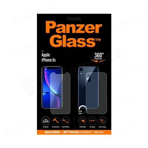 Tvrdené sklo PANZERGLASS pre Apple iPhone Xr + zadný priehľadný kryt - 0,4 mm