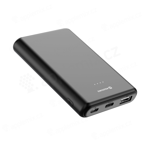 Externá batéria / powerbanka SWISSTEN Power Line - USB + USB-C - 5000 mAh - čierna