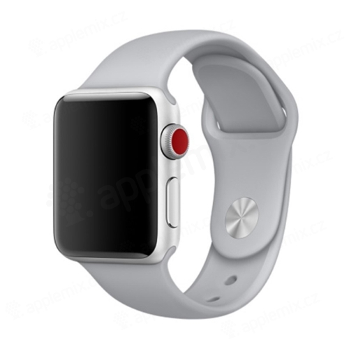 Remienok pre Apple Watch Ultra 49 mm / 45 mm / 44 mm / 42 mm - veľkosť M / L - silikónový - sivý