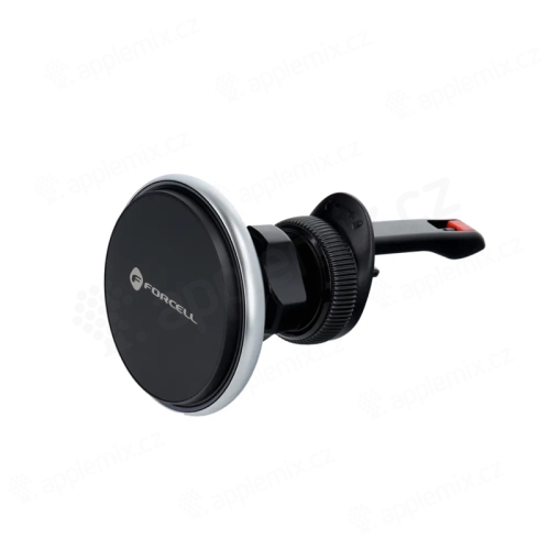 Držák do auta / MagSafe kompatibilní nabíječka FORCELL - do ventilační mřížky - stříbrný / černý