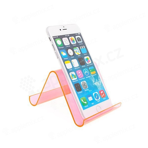 Plastový stojánek pro Apple iPad / iPhone - růžový