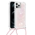 Kryt pro Apple iPhone 12 Pro Max - šňůrka - pohyblivé třpytky - růžový