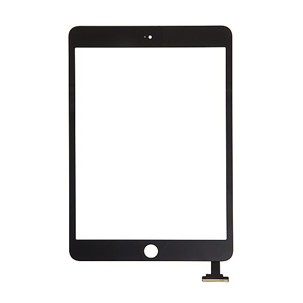 Přední dotykové sklo (touch screen) pro Apple iPad mini 3 bez IC konektoru - černé - kvalita A