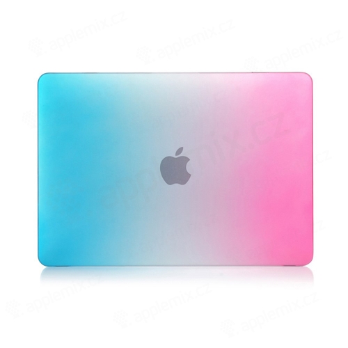 Obal / kryt pro Apple MacBook Air / Air M1 (2018-2021) 13" (A1932, A2179, A2337) - plastový - barevný přechod - růžový / modrý