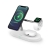 Stojan / Qi nabíjačka SPELLO 3v1 pre Apple iPhone / Watch / AirPods - podpora MagSafe - biela