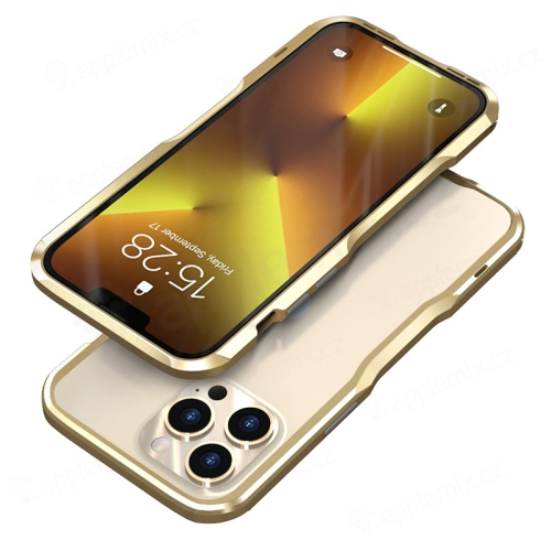 Rámček / nárazník LUPHIE pre Apple iPhone 13 / 13 Pro - hliník - zlatý