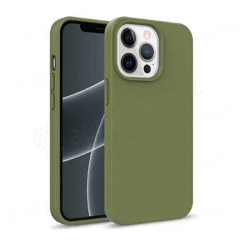 Kryt pre Apple iPhone 13 Pro Max - slamka - gumový - olivovo zelený