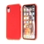 Kryt pro Apple iPhone Xr - gumový - průhledný - červený