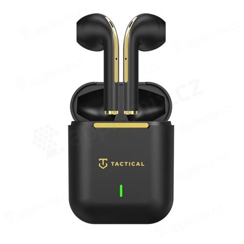 Sluchátka Bluetooth bezdrátová TACTICAL - TWS - pecky - černá / zlatá