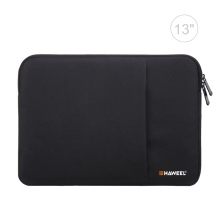 Pouzdro se zipem HAWEEL pro Apple MacBook Air 13&quot; / Pro 13&quot; - postranní kapsa - černé