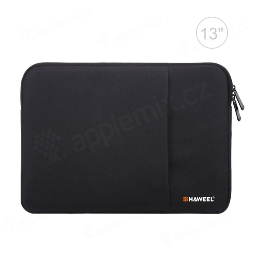 Pouzdro se zipem HAWEEL pro Apple MacBook Air 13" / Pro 13" - postranní kapsa - černé