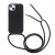 Kryt pre Apple iPhone 13 mini - šnúrka - gumový - čierny