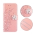 Pouzdro pro Apple iPhone Xs Max - motiv květin - s kamínky - Rose Gold růžové