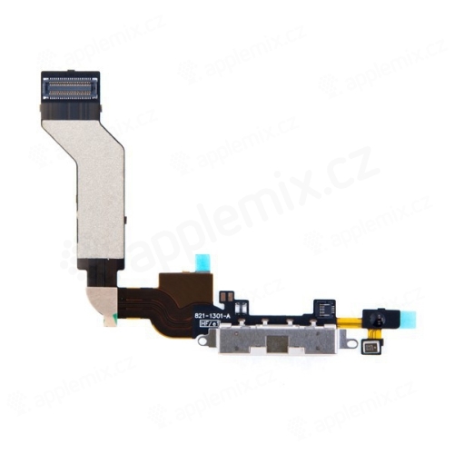 Flex kabel + mikrofon + napájecí a datový konektor pro Apple iPhone 4S - bílý
