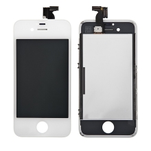 LCD panel + dotykové sklo (touch screen digitizér) pro Apple iPhone 4S - bílý - kvalita A