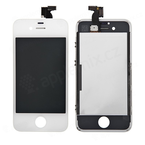 LCD panel + dotykové sklo (digitalizér dotykovej obrazovky) pre Apple iPhone 4S - biele - kvalita A