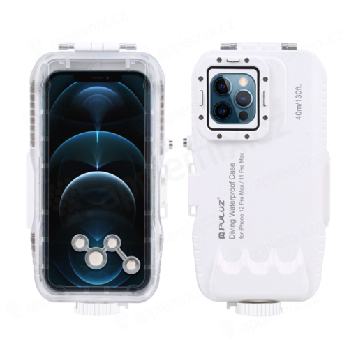 PULUZ Vodotesné puzdro pre Apple iPhone 11 Pro Max / 12 Pro Max / 13 Pro Max - Odolnosť do hĺbky 40 m (IPX8) - Transparentné / Biele