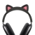 Mačacie uši pre Apple AirPods Max - silikónové - čierne