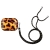 Pouzdro / obal pro Apple AirPods Pro - gumové - šňůrka - leopardí vzor