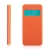Flipové pouzdro pro Apple iPhone 5 / 5S / SE s průhledným prvkem / výřezem pro displej - oranžové