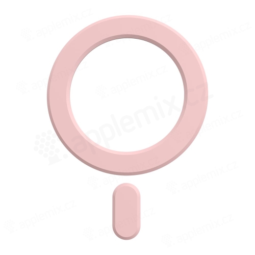 Kroužek TECH-PROTECT pro Apple iPhone - pro podporu MagSafe - silikonový - růžový
