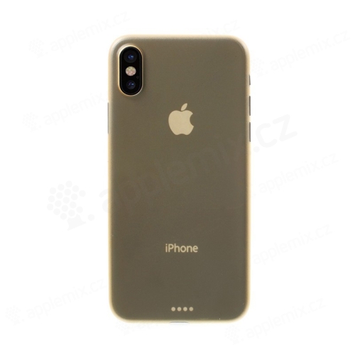 Kryt pro Apple iPhone X - ochrana čočky - ultratenký - plastový -  zlatý