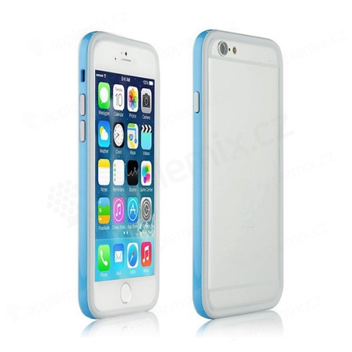 Ochranný plasto-gumový rámeček / bumper pro Apple iPhone 6 - modro-šedý