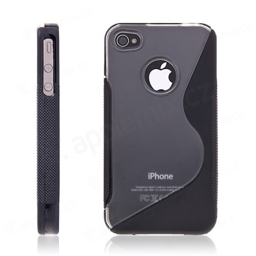 Ochranný kryt / pouzdro pro Apple iPhone 4 / 4S protiskluzový - černý