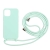 Kryt pre Apple iPhone 12 / 12 Pro - so šnúrkou - gumový - mätovo zelený