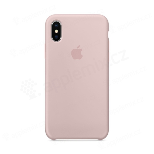 Originální kryt pro Apple iPhone X - silikonový - pískově růžový