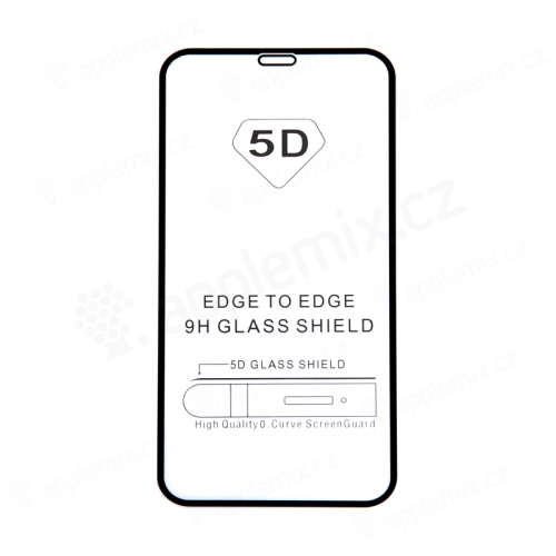 Tvrzené sklo (Tempered Glass) "5D" pro Apple iPhone X / Xs / 11 Pro - 2,5D - černý rámeček - čiré - 0,3mm