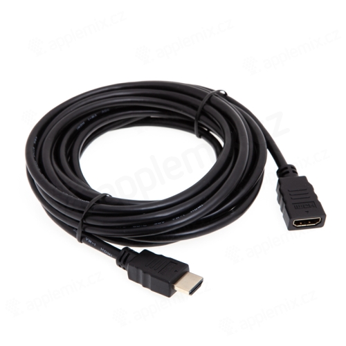 PREMIUMCORD predlžovací kábel HDMI samec/samička - 5 m - čierny