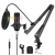 Mikrofon PULUZ - studiový - s ramenem - ASMR kondenzátorový - 3,5mm jack + USB zvuková karta - černý