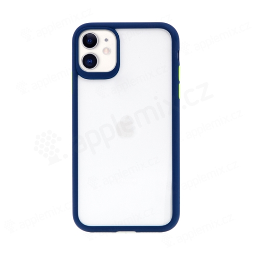 Kryt USAMS Janz pre Apple iPhone 11 - plast / guma - transparentný / modrý