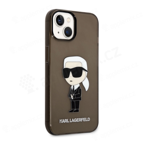 Kryt KARL LAGERFELD Ikonik NFT pre Apple iPhone 14 Plus - plast / guma - sivý / čierny