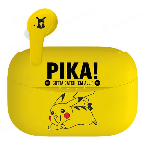 Sluchátka OTL Pokémon Pikachu - Bluetooth bezdrátová - USB-C - špunty - žlutá