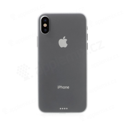 Kryt pre Apple iPhone X - Ochrana objektívu - Ultratenký - Plast - Biely