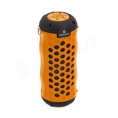 Reproduktor SWISSTEN Bluetooth - vonkajší / odolný - gumový - oranžový