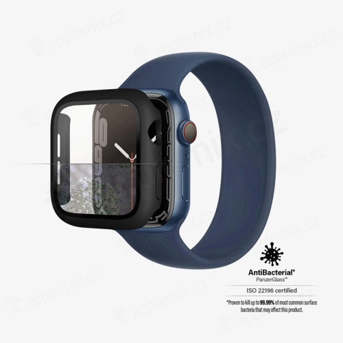 Tvrdené sklo + rám PANZERGLASS pre Apple Watch 45 mm Series 8 / 7 - čierny rám