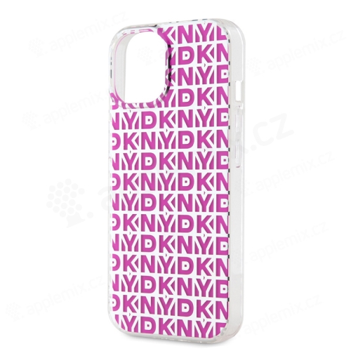 Kryt DKNY PC/TPU Repeat Pattern pro Apple iPhone 15 - růžový