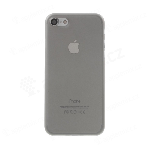 Kryt / obal pro Apple iPhone 7 / 8 / SE (2020) / SE (2022) - ochrana čočky - ultratenký - plastový - matný - šedý